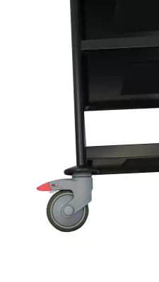 3 KATLI SİYAH SERVİS ARABASI PASLANMAZ - 9