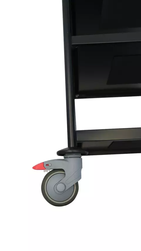 3 KATLI SİYAH SERVİS ARABASI PASLANMAZ - 9