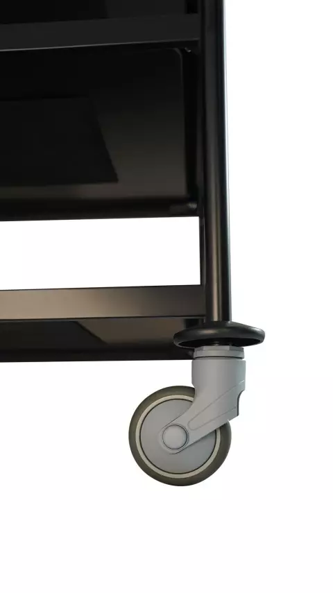 3 KATLI SİYAH SERVİS ARABASI PASLANMAZ - 10