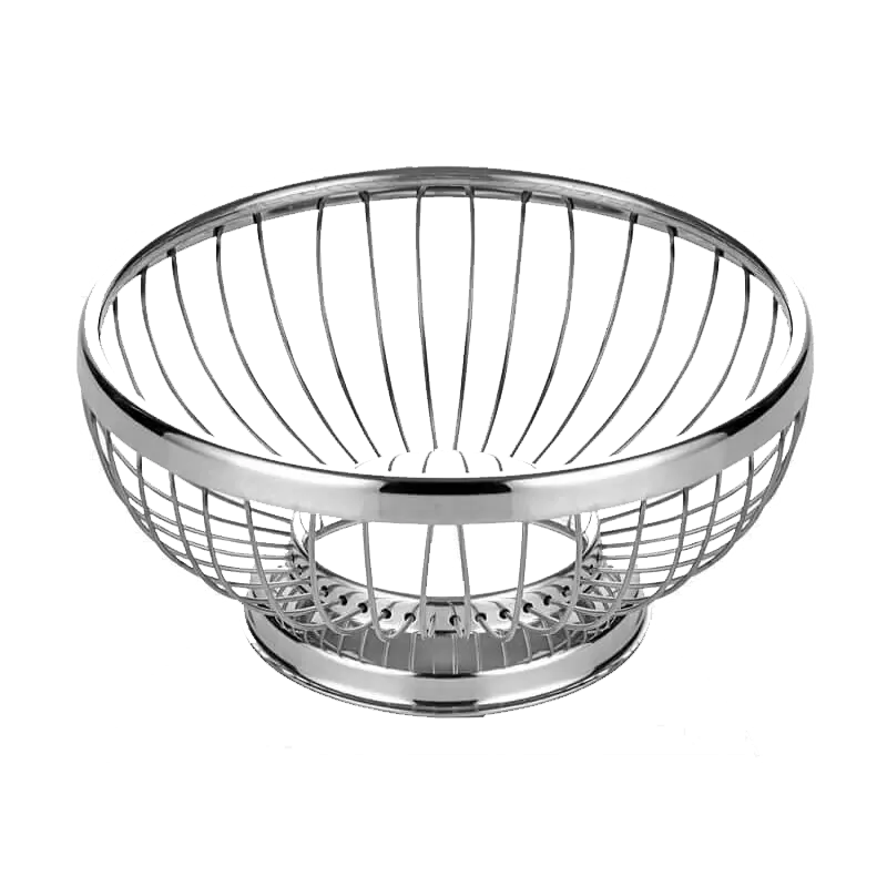 Altınbaşak A 021 03 Paslanmaz Yuvarlak Ekmek Ve Meyve Sepeti 40 Cm - 1