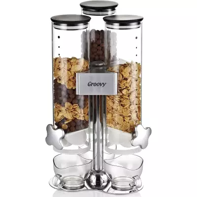 Biradlı Cornflakes Üçlü Mısır Gevreği Dispenseri (BRD-2841-B)