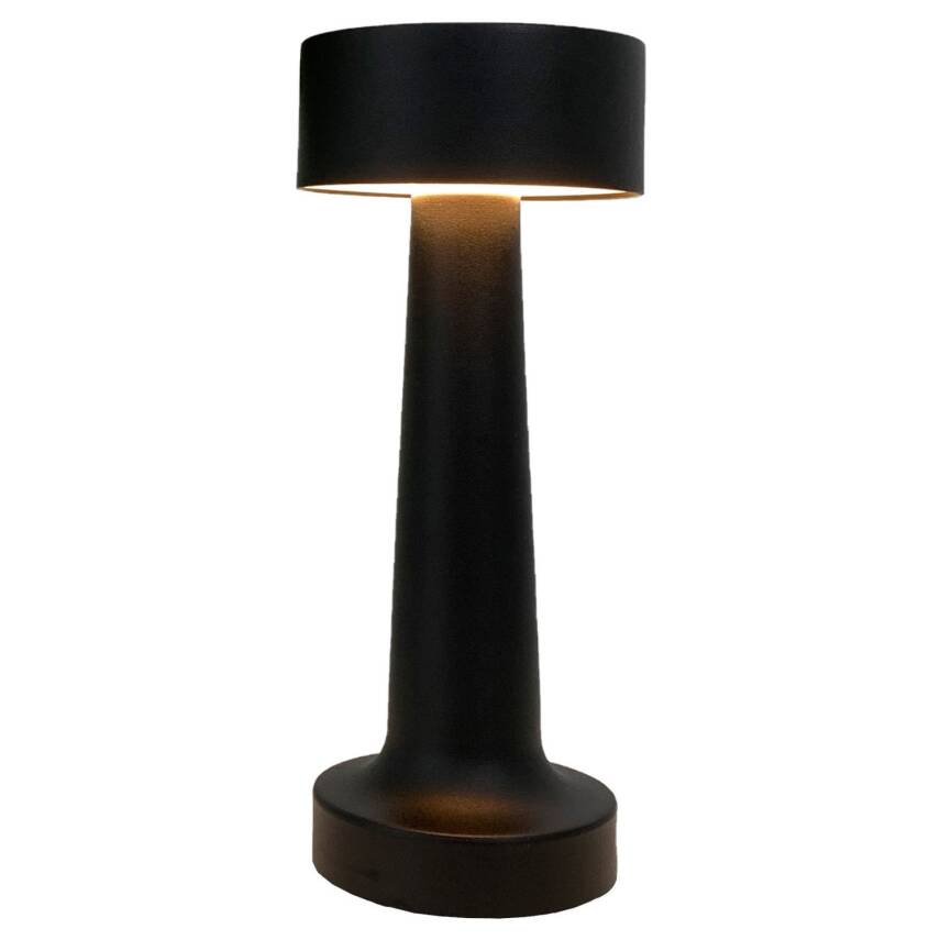 Biradlı Şarj Edilebilir Masa Lambası 9x21 cm (GRV-810-Siyah) - 1