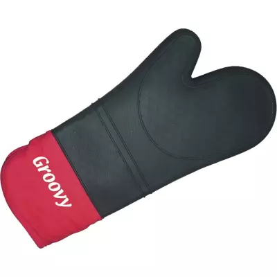 Biradlı Yanmaz Silikon Fırın Eldiveni Tekli Siyah (BRD-428)