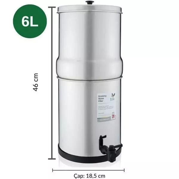 British Berkefeld - 6 Lt Portatif Su Arıtma Cihazı – 2 Filtre - W9361136 - 5