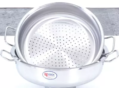 YÜRÜK ÇELİK SÜZGEÇ METAL SAPLI (KAPAKSIZ) 40*11 CM - 10314011