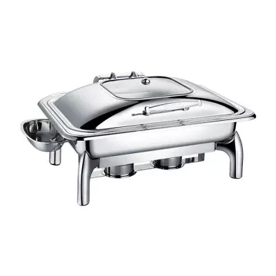 Epinox Chafing Dish Dörtgen Hidrolik Kapak 9 lt 11 Gömme (CDH-9G)