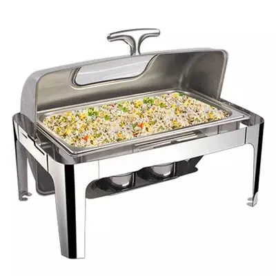 Epinox Chafing Dish Roll Top Camlı 9 lt (CDR-9C) - 2