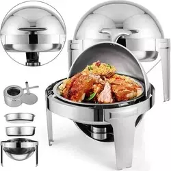 Epinox Chafing Dish Roll Top Yuvarlak 6 lt (CDC-6) - 3