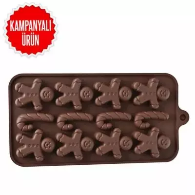 Epinox Çikolata Kalıbı - Silikon - Kurabiye Adam (SCK-76) - 1