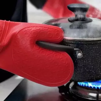 Epinox Silikon Fırın Eldiveni Kırmızı 41,5 cm (SLK-ELDK) - 3