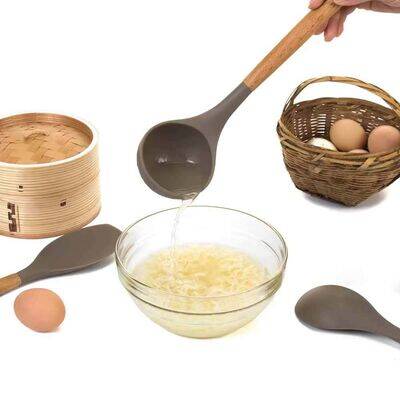 Epinox Silikon Kepçe Ahşap Sap 31 cm (AHK-11) - 6