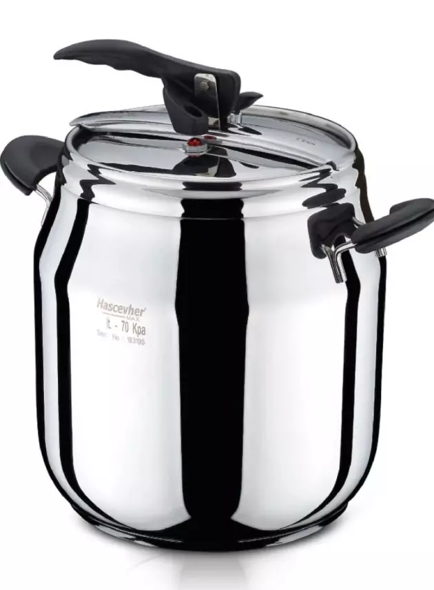 Hascevher Gastro Çelik Düdüklü Tencere 17,0 lt - Ø24 - 1