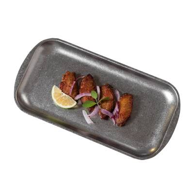 Biradlı Groovy Açık Büfe Retro Sunum Tabağı 41x23x1.5 cm (GRV-R241006)