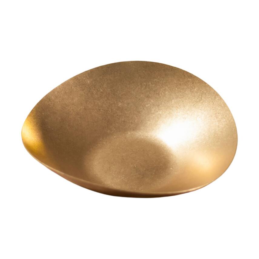 Biradlı Groovy Açık Büfe Retro Sunum Tabağı (Altın) 21.4x19x6 cm (GRV-R241009-Altın) - 1