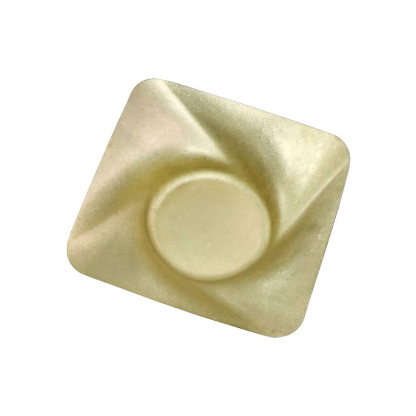 Biradlı Groovy Açık Büfe Retro Sunum Tabağı (Altın) 25x25x6 cm (GRV-R241022-Altın) - 1