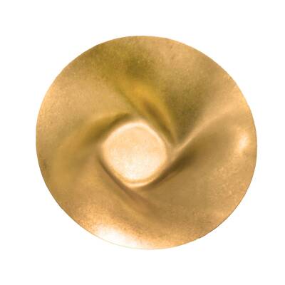 Biradlı Groovy Açık Büfe Retro Sunum Tabağı (Altın) 26x8 cm (GRV-R241018-Altın)