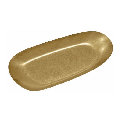 Biradlı Groovy Açık Büfe Retro Sunum Tabağı (Altın) 31.5x15x3.3 cm (GRV-R241002-Altın)