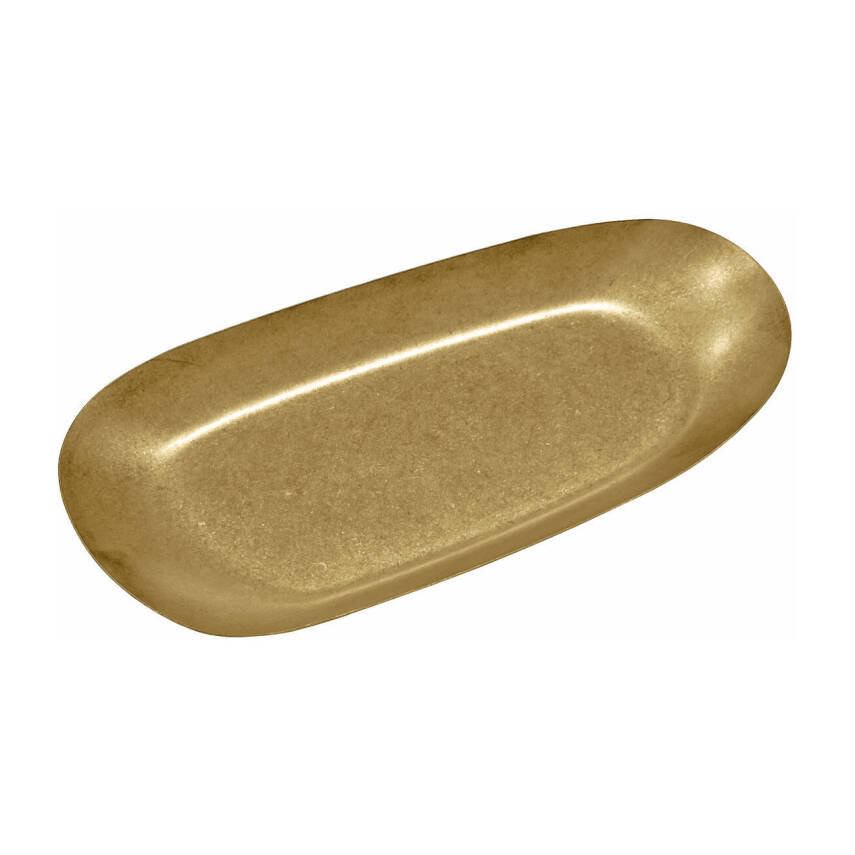 Biradlı Groovy Açık Büfe Retro Sunum Tabağı (Altın) 31.5x15x3.3 cm (GRV-R241002-Altın) - 1