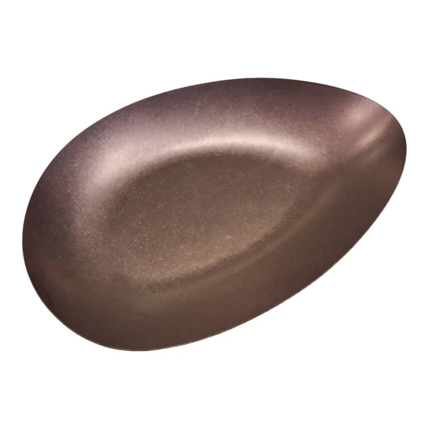 Biradlı Groovy Açık Büfe Retro Sunum Tabağı (Bakır) 30x20x4,8 cm (GRV-R241010-Bakır) - 1