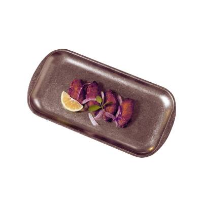 Biradlı Groovy Açık Büfe Retro Sunum Tabağı (Bakır) 37x20x1.5 cm (GRV-R241005-Bakır)