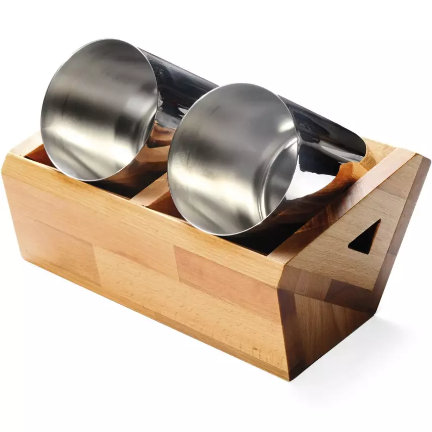 Biradlı Groovy İkili Ahşap Kaşık Standı (GRV-1816) - 1