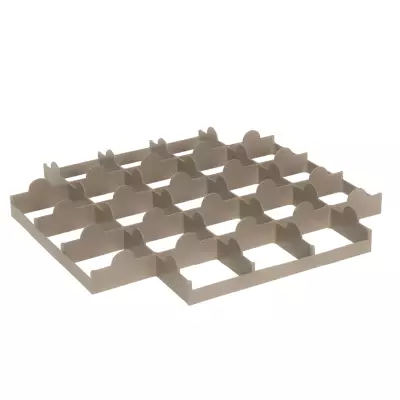 Kayalar 36 Bölmeli Basket İç Bölümleyici 7,4x7,4 cm Kahverengi 152088138