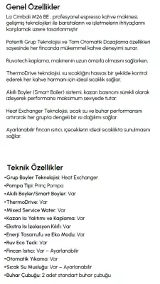 La Cimbali M26 BE DT/3 Tam Otomatik Espresso Kahve Makinesi, 3 Gruplu Siyah . FİYAT ALINIZ! - 2