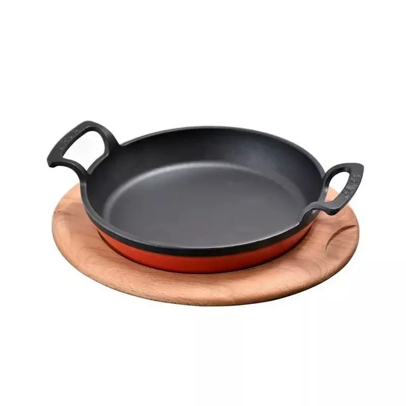 Lava Döküm Ahşap Altlıklı Sahan Tava 16 cm (LV Y TV 16 SHN AH 222 BE R) - 1