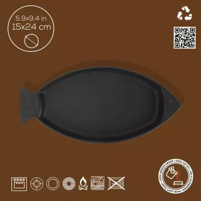 Lava Döküm Balık Tavası, Balık Formlu, Kulplu. 15x24cm ( LV ECO BT 1524 T8 ) - 3