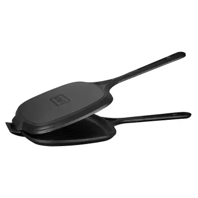 Lava Döküm Dikdörtgen Izgara Tost Makinası Döküm Demir Yekpare Saplı Ölçü 18x26cm (LV TST 1826) - 2