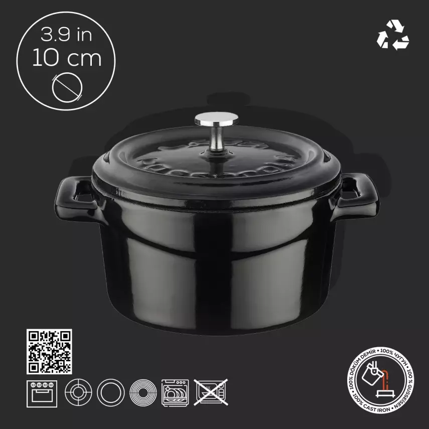 Lava Döküm Mini Tencere. Trendy Serisi Çap(Ø)10 cm. (LV Y TC 10 K2 R) - 18