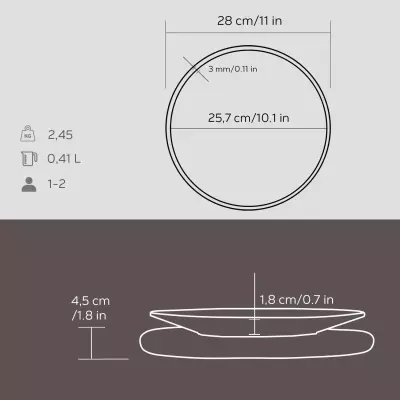 Lava Döküm Yuvarlak Servis Tabağı ve Kayın Servis Ahşabı. Çap(Ø)25cm (LV Y TB 25 K44) - 3