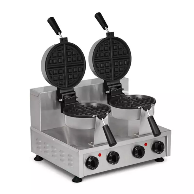 Omake Amerikan Çiftli Waffle Makinesi, Elektrikli, Dönerli , Zamanlayıcılı, Omk.WFL12.E22.0101.Z5F - 1