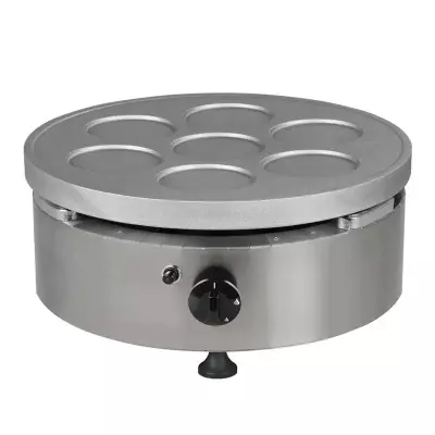 Omake Tekli Teflonsuz 7 Bölmeli Krep Makinesi, Doğalgazlı, Omk.KRP11.N11.0007.000