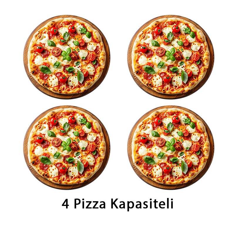 Öztiryakiler 24 cm x 4 Pizza Kapasiteli Tek Katlı Pizza Fırını, Elektrikli 8890.P5050.01 - 2