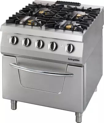 Öztiryakiler 4 Gözlü Kuzine Fırınlı 900 Seri Gazlı 80x90x85 , 7865.N1.80908.10