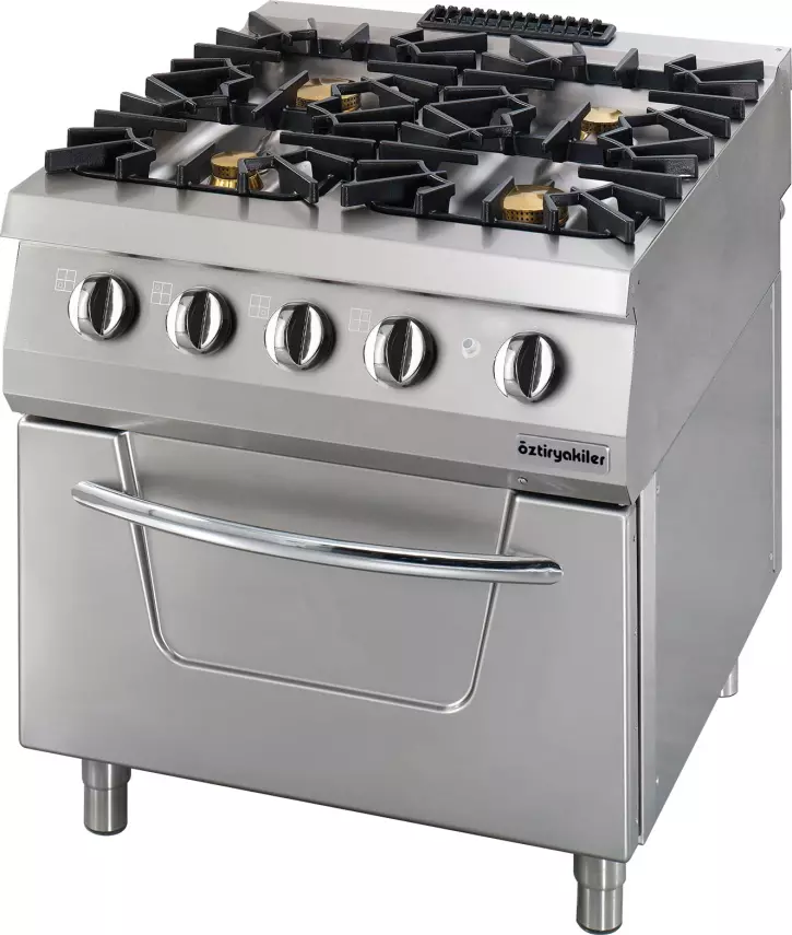 Öztiryakiler 4 Gözlü Kuzine Fırınlı 900 Seri Gazlı 80x90x85 , 7865.N1.80908.10 - 1