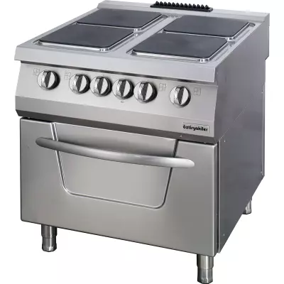 Öztiryakiler 4 Kare Plate Kuzine Fırınlı 900 Seri Elektrikli 80x90x85 , 7865.N1.80908.11