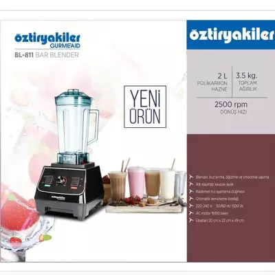 Öztiryakiler Gurmeaid BL 811 Bar Blender, 1500 W , 9563.BL811.00 - 2