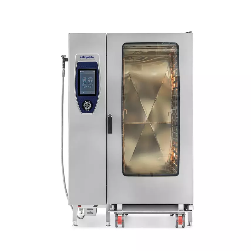 Öztiryakiler Kit Arabalı Konveksiyonlu Kombi Fırın, GN 21 20 Tepsi Kapasiteli, Elektrikli, 7890.C1.20E21.01 - 1