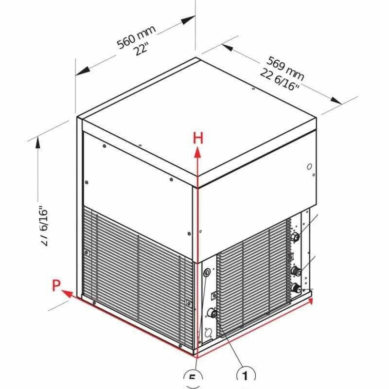 Öztiryakiler OFB32 Kar Buz Makinesi 32 KgGün Kapasiteli , 9805.OFB32.0A - 3