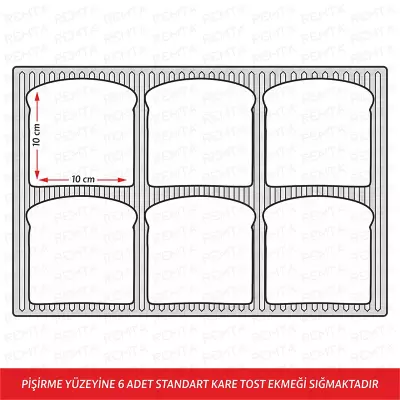 Remta 12 Dilim Tost Makinesi Elektrikli - R71 - 4
