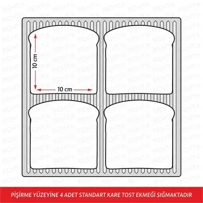 Remta 8 Dilim Tost Makinası Elektrikli - R72 - 3