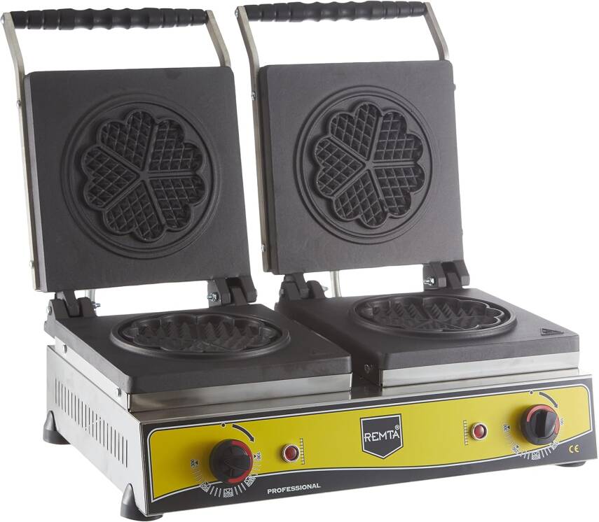 Remta Çiftli Çiçek Model Waffle Makinesi Elektrikli 21 cm Çap - W15 - 1