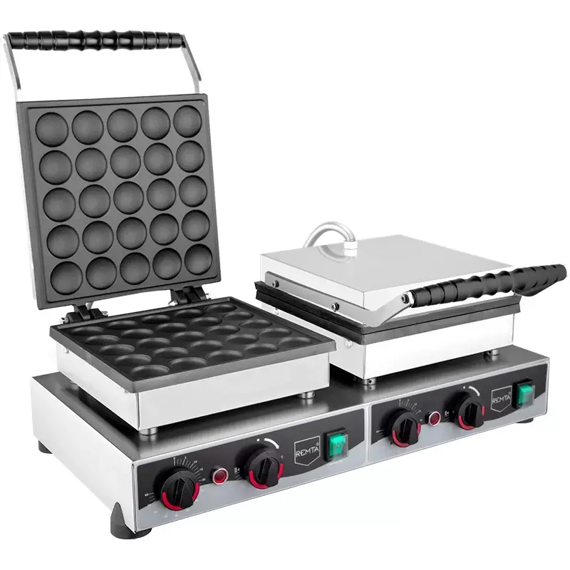 Remta Çiftli Kapaklı Yuvarlak Bubble Waffle Makinesi Elektrikli - W23 - 1