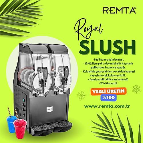 Remta İkili Royal Slush (Buzlaş-Karlamaç) Makinesi 12+12 lt - ST42 - 2