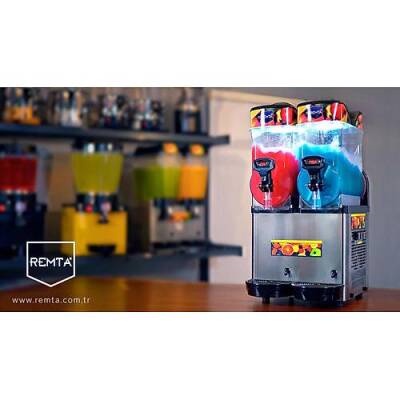 Remta İkili Slush (Buzlaş-Karlamaç) Makinesi 12+12 lt - ST26 - 2