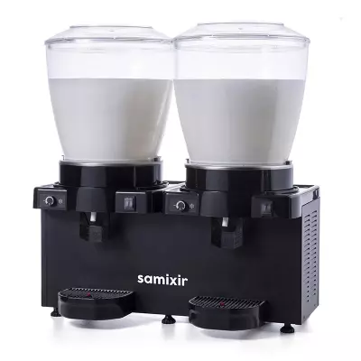 Samixir MM44.AB Panaromik Analog Twin Soğuk İçecek Dispenseri, 22+22 L, Karıştırıcılı, Siyah - 2