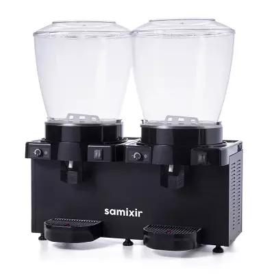 Samixir MM44.AB Panaromik Analog Twin Soğuk İçecek Dispenseri, 22+22 L, Karıştırıcılı, Siyah - 3