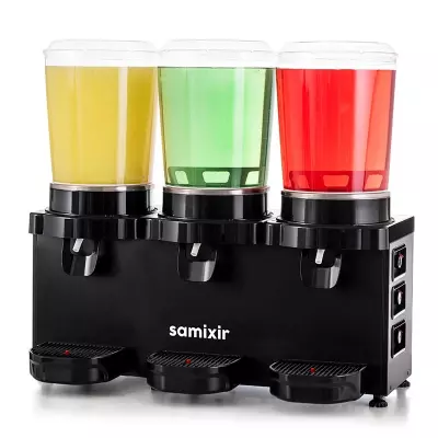 Samixir MMM30.AB Panaromik Triple Soğuk İçecek Dispenseri, 10 L+10 L+10 L Analog, Siyah - 4